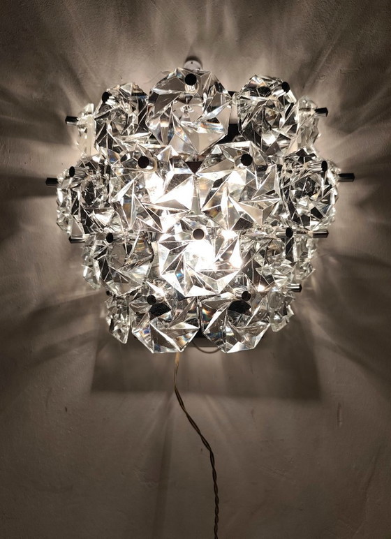 Image 1 of Crystal wall sconce. Germany, 1970s.