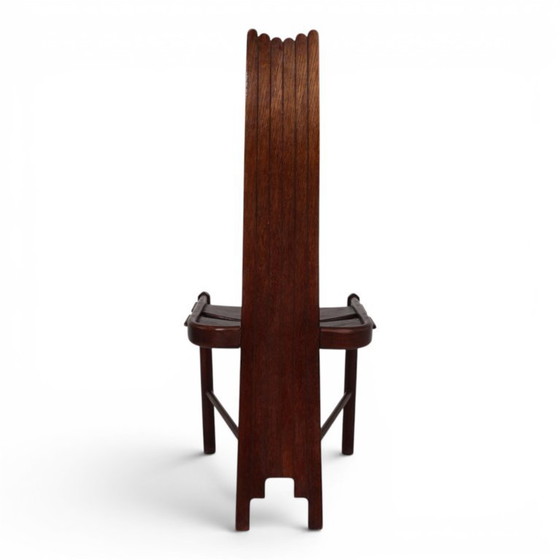 Image 1 of Allmilmö Brutalistischer Eichenstuhl, 1980