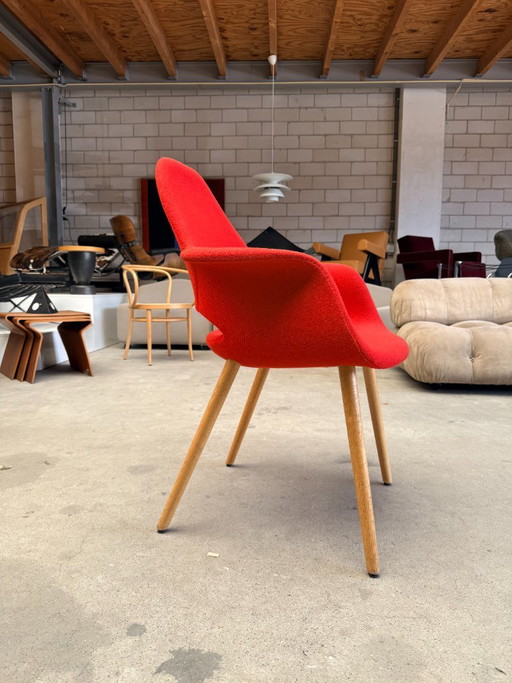 Silla Vitra Organic roja (modelo alto) – fauteuils, Textile, Wood (photo 2 of 11)