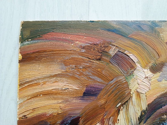 Image 1 of Ferdinand Stammhammer "Brüllender Löwe"- Ölgemälde - handsigniert - (60 x 50 cm)