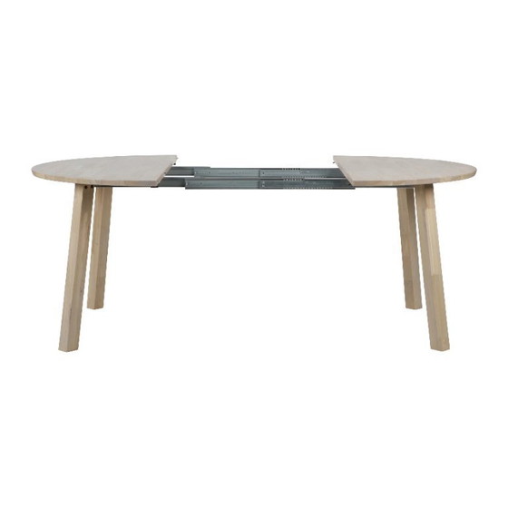 Image 1 of Tavolo da pranzo allungabile in rovere massiccio 120 x 200 cm - Bianco