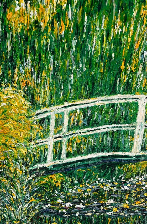Image 1 of Claude Monet - Le Pont Japonais Hand-painted on a roll.