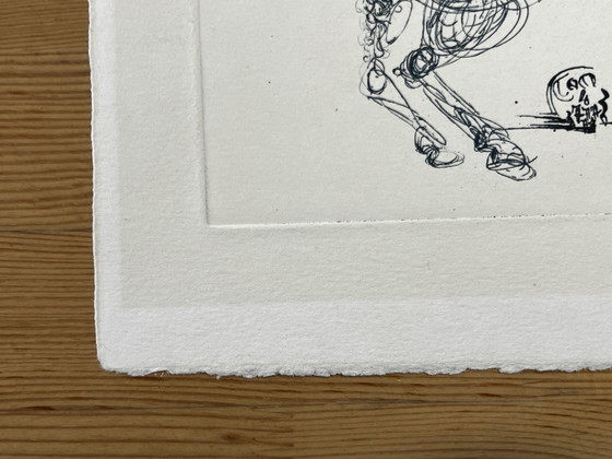 Image 1 of Salvador Dalí, Les Cavaliers Bleus, 1969, Signed Plate Etching, Cataloged , Blue