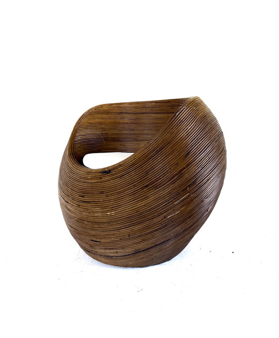 Image 1 of Poltrona vintage in vimini, Gabriella Crespi '80