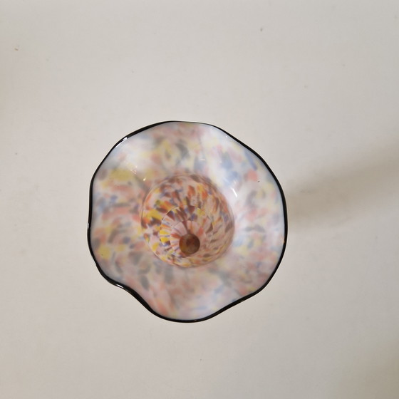 Image 1 of Murano Antique art deco glass vase Spatter glass