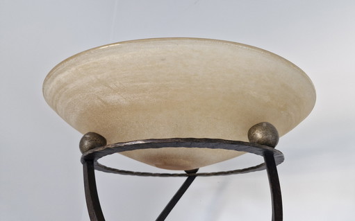 Lampadaire Terzani avec bol en verre de Mureno