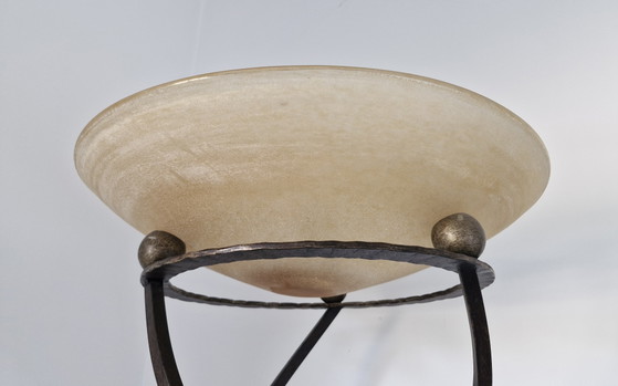 Image 1 of Lampadaire Terzani avec bol en verre de Mureno