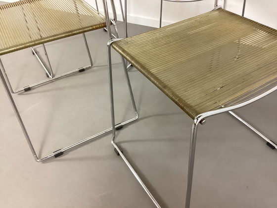 Image 1 of 4 vintage Giandomenico Belotti spaghetti stoelen Alias