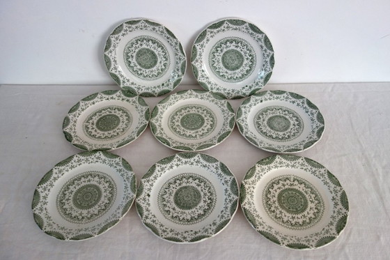 Image 1 of 8 platos de postre de loza Fine Ware
