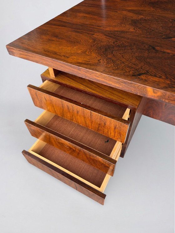Image 1 of Freestanding vintage rosewood desk, 1960s