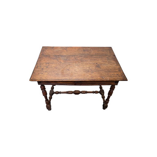 Frans Louis XIII stijl eiken tafel met lade, vroeg 18e eeuw