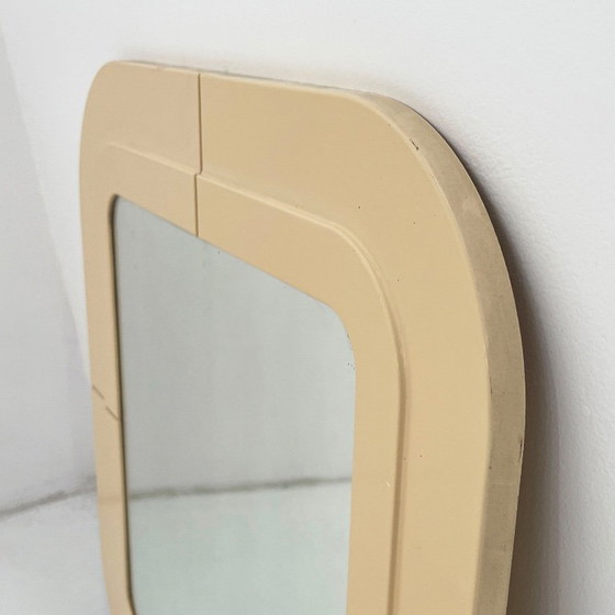 Image 1 of Cremefarbener Space-Age-Spiegel von Anna Castelli für Kartell, 1970er Jahre