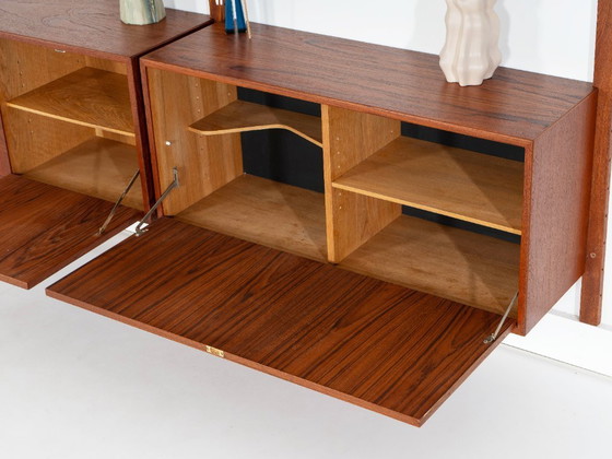 Modulaire wandkast van teakhout, Deens design, jaren 60, ontworpen door Rud Thygesen en Johnny Sørensen, (photo 13 of 21)