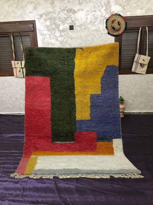 Alfombra bereber artesanal con coloridos diseños para tu espacio, 1,5/2,6 m – Aime Té, vloerkleden en tapijten, Wool