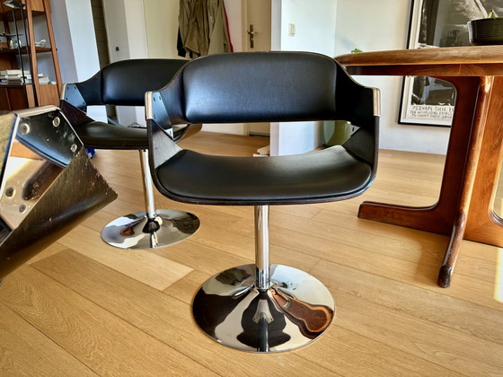 4x Rudi Verelst para sillas de comedor Novalux – Chrome, Wood (photo 6 of 11)