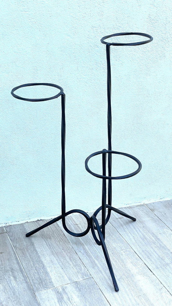 Image 1 of Piantana geometrica in acciaio vintage