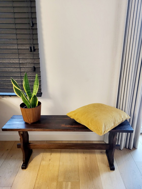 Image 1 of Vintage Wooden Bench, 112 Cm