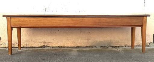 Opbergbank uit de jaren 60, 165,5 cm breed.