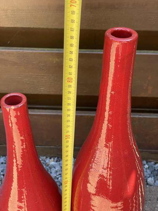 Set of 2 Pottery Vases