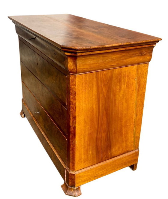Image 1 of Louis Philippe 19th Century Walnut Burl Chest of Drawers