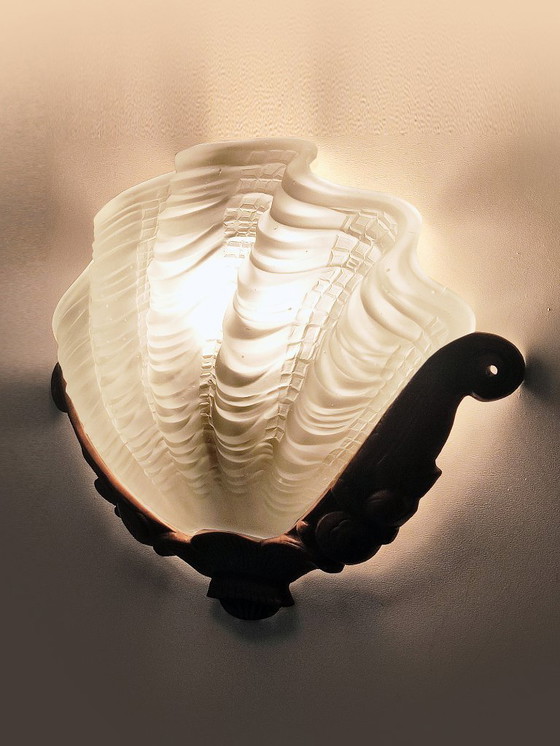 Image 1 of Art Deco wall lamps shells