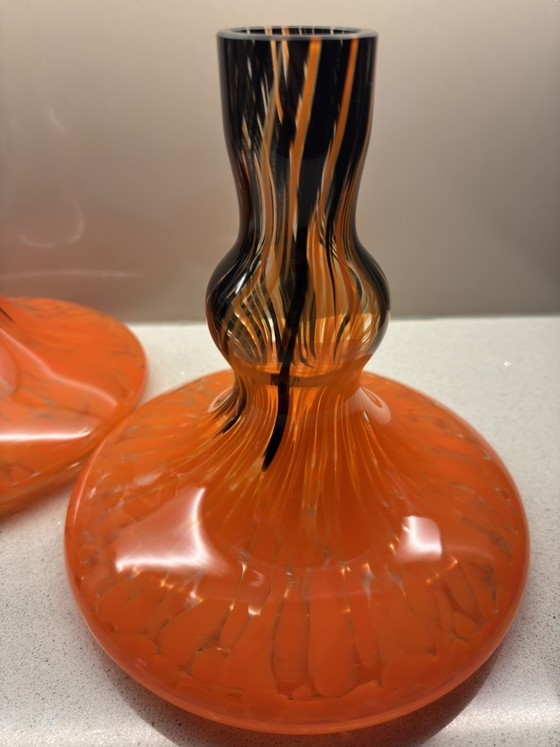 Image 1 of Designer bottle vases (2x) space age