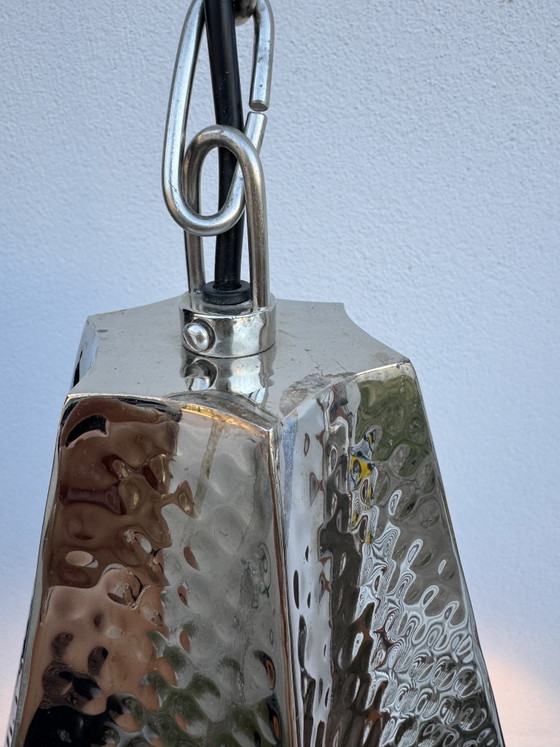 Lampada a Sospensione Moderna in Metallo Cromato Martellato – Lampade a sospensione, Chrome (photo 11 of 14)