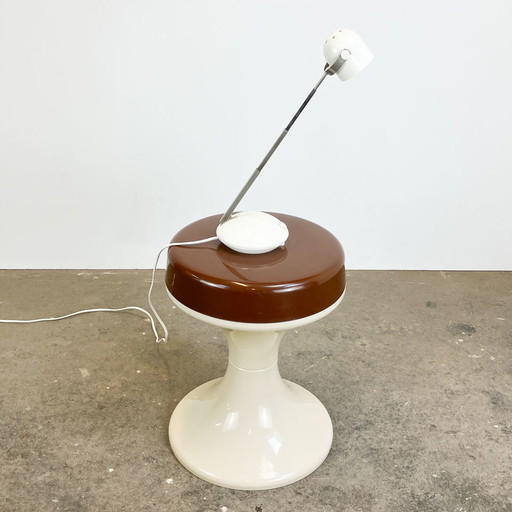 teleskop - tischleuchte, eichhoff-werke, kunststoff mit metall, 1970er jahre