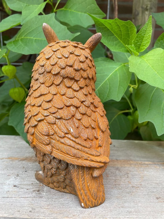 Image 1 of Cast iron owl statue