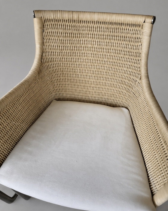 4x Vintage Tecta D43 sledestoelen, William DunkelWilliam Dunkel – Eetkamerstoelen, rvs, Textile (photo 15 of 15)