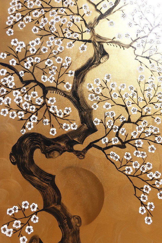 Sakura J522 - Groot Origineel Schilderij – Schilderijen & Tekeningen, Canvas (photo 12 of 18)