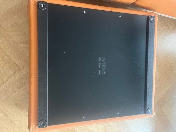 Image 1 of Reflex Artifort modulebank in cognackleurig leer 3-zits design Toine van den Heuvel