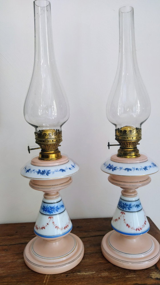 Image 1 of Paar opaline lampen