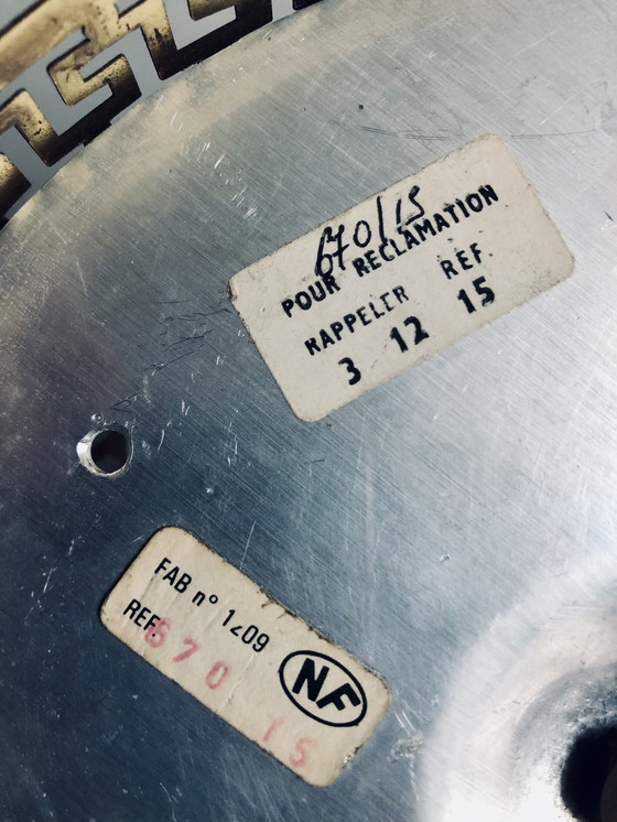 Image 1 of Lámpara de techo antigua de cristal y bronce de Maison L.GAU