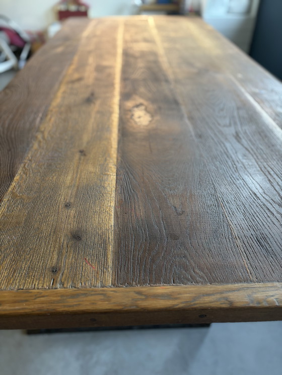 Image 1 of Table de salle à manger industrielle unique