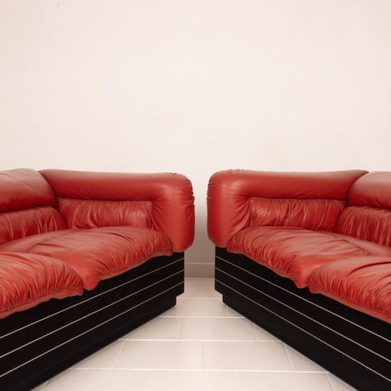 Strato sofa by Giovanni Offredi for Saporiti, 1970 – Aluminium, Leather, Italian Design (photo 19 of 28)