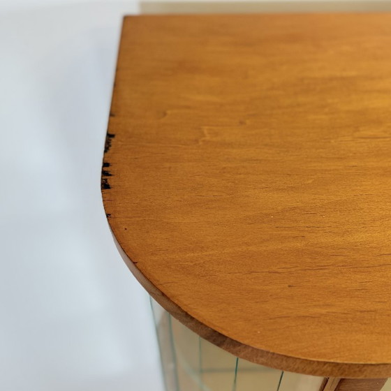 Image 1 of Stijlvolle art-deco vitrine met bloemgravure