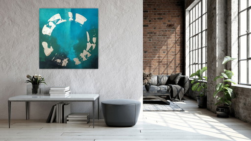 Artist Canvas - Ugo Vistosi - Grande Reset Blu/Verde