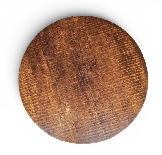 Brutalist oak coffee table / heavy weight 75 kg / 1960s – Coffee table books (photo 8 of 19)