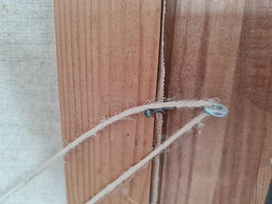 Image 1 of Atmospheric Lüneburg Heath painting with a beautiful frame by Ute Wieckhorst, 1978