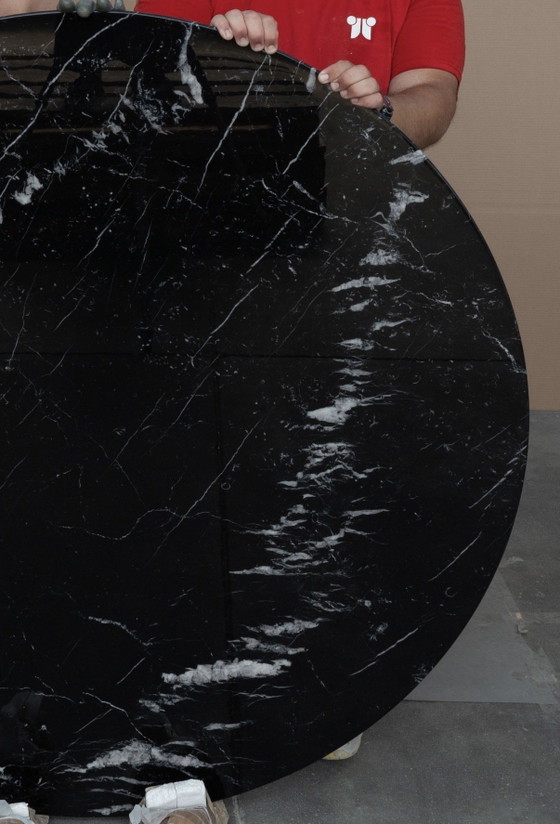 Mesa de comedor ovalada Knoll Tulip original 198x121cm Nero Marquina brillante ¡¡NUEVA CONDICIÓN!! Eero (photo 9 of 15)