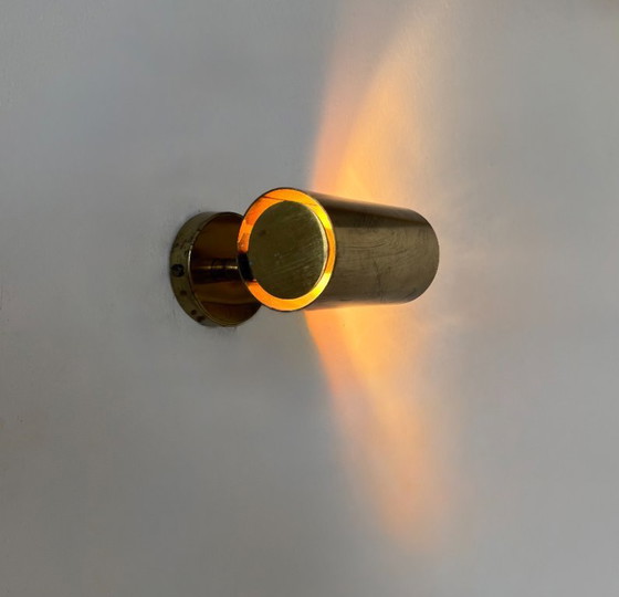 Image 1 of Lampada da parete vintage regolabile in ottone, Francia, 1950