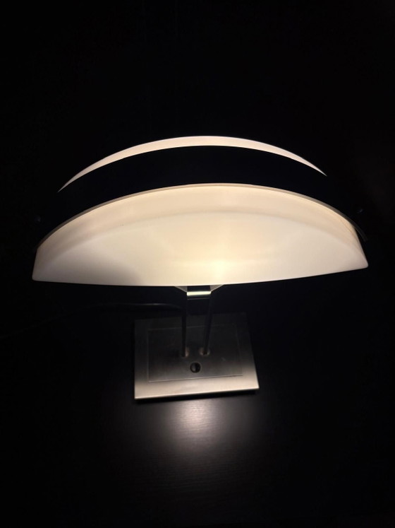 Une paire de Lampes de Peters Design-Allemagne, milieu du siècle., Métal, Plastique, Blanc (photo 5 sur 9)