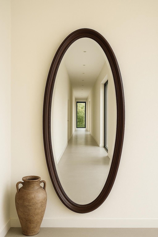 Spiegel mit dunklem Rahmen