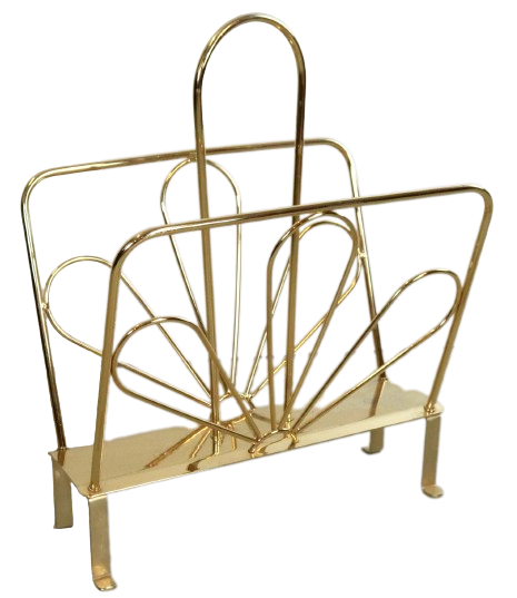 Messing magazine rack vintage 