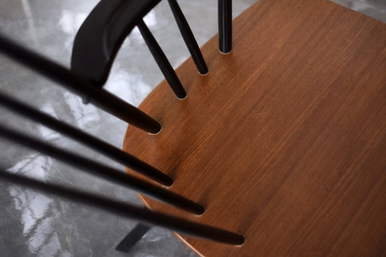 Image 1 of Fauteuil à bascule vintage en bois de style finlandais moderne du milieu du siècle, par Ilmari Tapiovaara pour Asko, années 1960