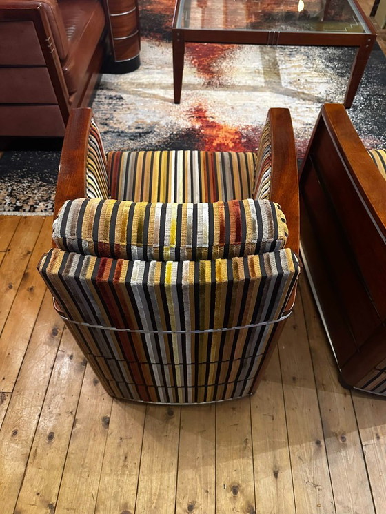 Image 1 of Magnifique ensemble de deux fauteuils pivotants Art Déco Schuitema « Frank »