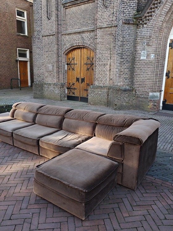 Image 1 of Canapé modulaire vintage Laauser en velours marron