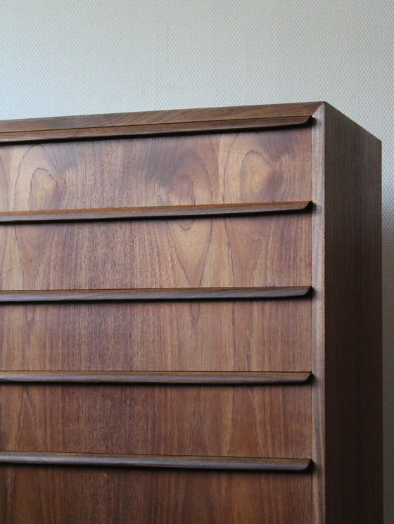 Image 1 of Vintage Deense ladekast in teak, smal!