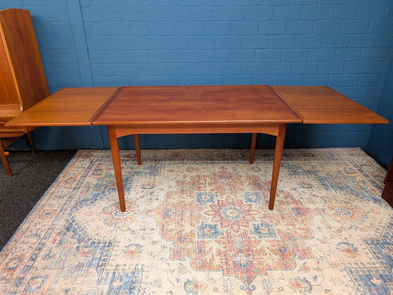 Image 1 of Table de salle à manger extensible vintage des années 1960, Design danois, Slagelse Møbelværk